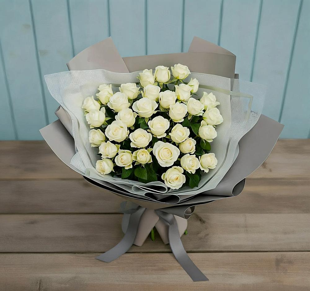 Букет Белоснежная нежность в Верхнем Мамоне