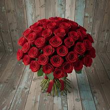 Букет 55 Красных роз Фридом #REPLACE_PRED# Верхнем Мамоне