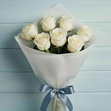 Букет 7 Белых роз Эдлесс Лав в Верхнем Мамоне