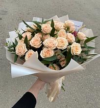 Букет Кремовые розы Латте в Верхнем Мамоне