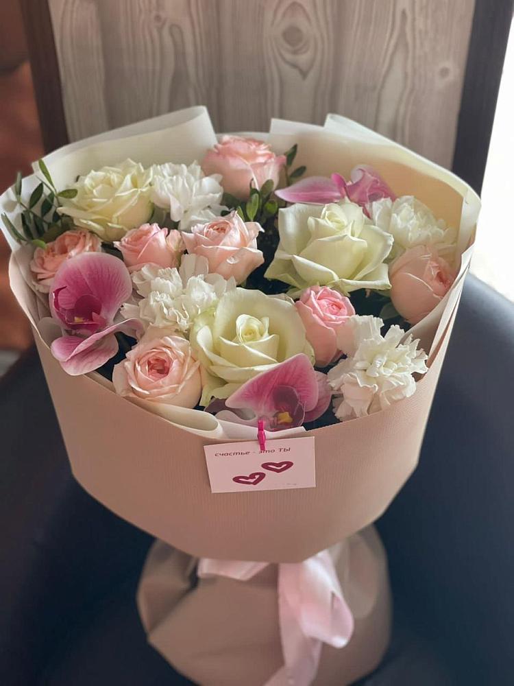 Букет цветов из: Орхидеи, Розы и Гвоздики в Верхнем Мамоне