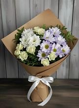 Букет цветов из:  Хризантемы и Розы в Верхнем Мамоне