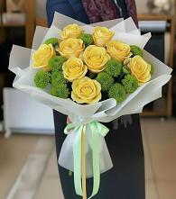 Букет цветов из:  Хризантемы и Розы в Верхнем Мамоне