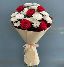 Букет цветов из:  Розы и Хризантемы в Верхнем Мамоне