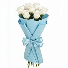 Букет 7 белых роз Проуд в Верхнем Мамоне