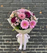 Букет цветов из:  Герберы и Хризантемы в Верхнем Мамоне