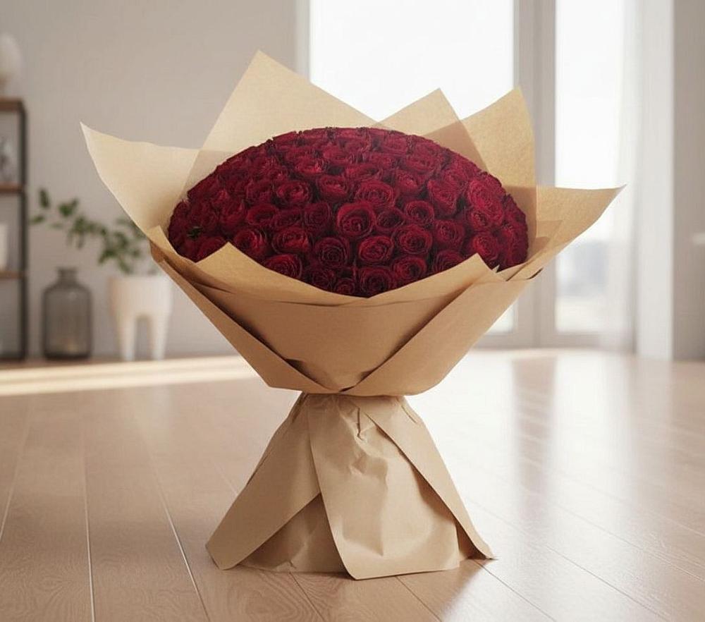 Букет 101 Красная роза в Верхнем Мамоне