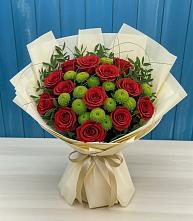 Букет цветов из:  Розы и Хризантемы в Верхнем Мамоне