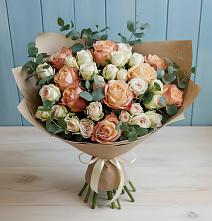 Букет цветов из:  Альстромерии и Розы в Верхнем Мамоне