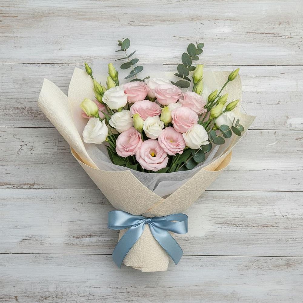 Букет цветов из: Лизиантусы в Верхнем Мамоне